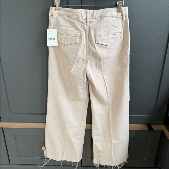 MOTHER The Roller Crop Prep Fray Tan Pant in So Far So Gone Khaki • 27 • NWT - Picture 6 of 12